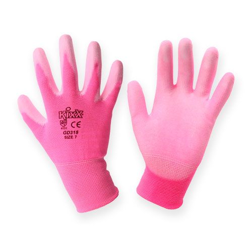 Floristik24 Guantes de jardín Kixx talla 7 rosa, rosa