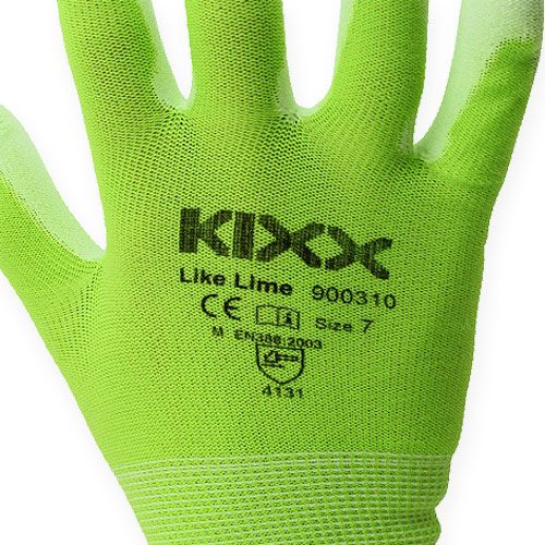 Artículo Kixx guantes de jardín de nailon talla 8 verde claro, lima