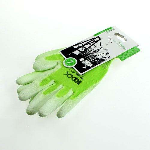 Artículo Kixx guantes de jardín de nailon talla 8 verde claro, lima