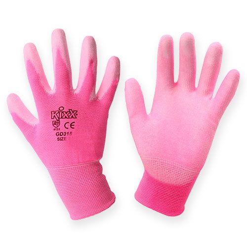 Guantes de jardín Kixx talla 8 rosa, rosa