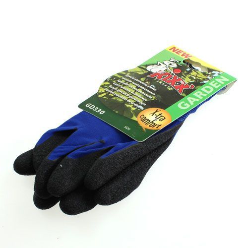 Artículo Guantes de jardinería Kixx, color azul y negro, talla 10