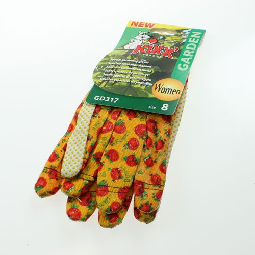 Floristik24 Guantes de jardinería Kixx con motivos de frutas talla 8