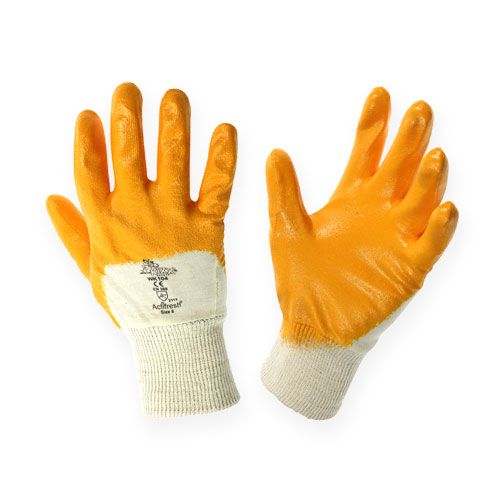 Floristik24 Guantes de trabajo Kixx talla 8 amarillos