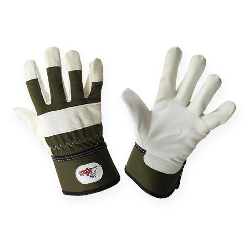 Floristik24 Guantes para niños Kixx talla 6 verde, blanco