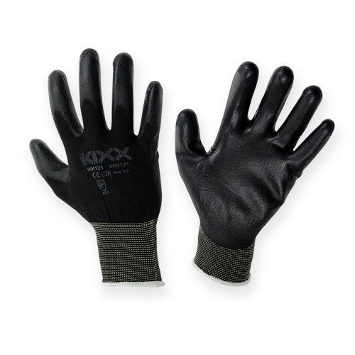 Floristik24 Kixx guantes de jardín de nailon talla 10 negro