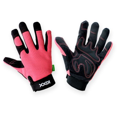Kixx guantes sintéticos talla 7 rosa, negro