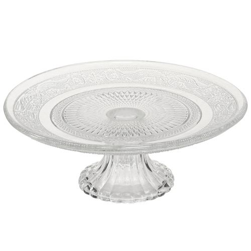 Artículo Plato de cristal clásico para tartas con pie - Elegante para cualquier celebración Ø 20cm