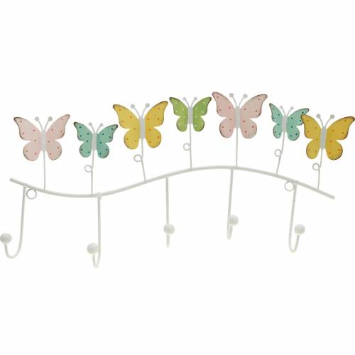 Decoración primaveral, perchero con mariposas, decoración en metal, perchero decorativo 36cm