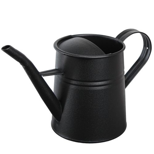 Regadera decorativa pequeña metal negro 30x13x17cm 1,7l