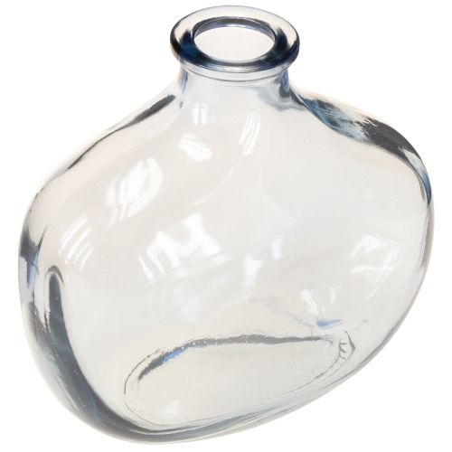 Jarrón de cristal pequeño transparente moderno mini jarrón de cristal 11×6×10cm 3 piezas