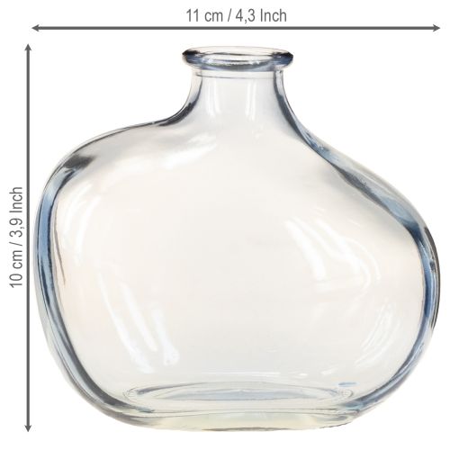 Artículo Jarrón de cristal pequeño transparente moderno mini jarrón de cristal 11×6×10cm 3 piezas