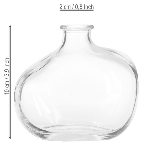 Artículo Jarrón de cristal pequeño, moderno mini jarrón, cristal transparente 11×6×10cm