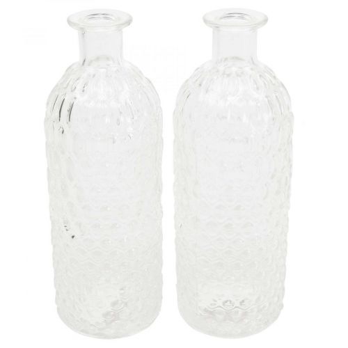 Artículo Florero de cristal pequeño florero con aspecto de panal florero decorativo vidrio H20cm 6pcs