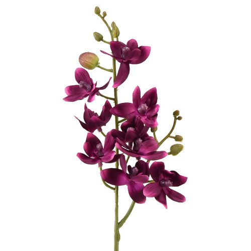 Pequeña orquídea Phalaenopsis flor artificial violeta oscuro 30cm