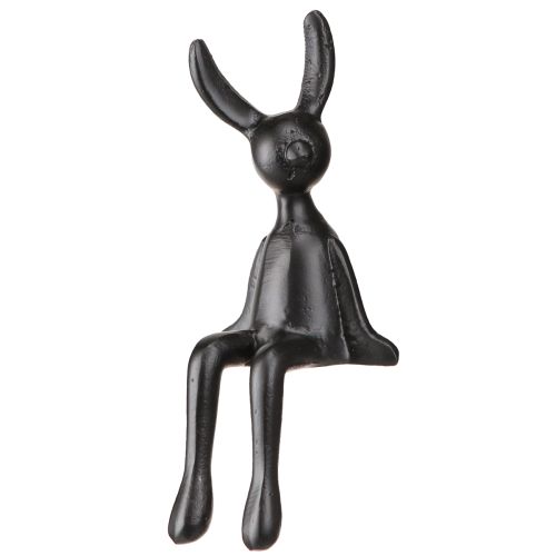 Artículo Taburete pequeño con borde de conejito de Pascua metal negro 9×9×21cm