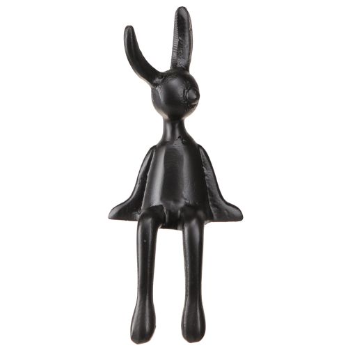 Artículo Taburete pequeño con borde de conejito de Pascua metal negro 9×9×21cm