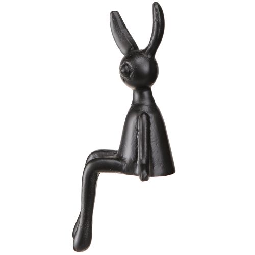 Artículo Taburete pequeño con borde de conejito de Pascua metal negro 9×9×21cm