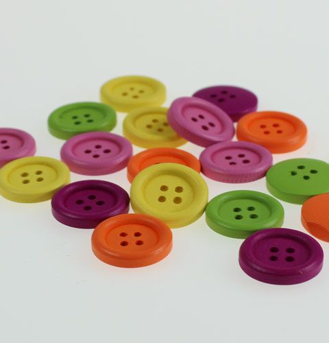 Floristik24 Botones decorativos de color Ø2cm 75pcs