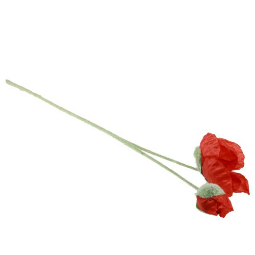 Artículo Flores artificiales amapola roja 67cm