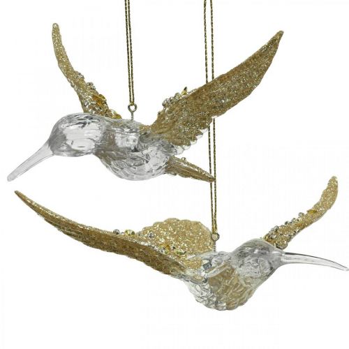 Artículo Adornos para árboles de Navidad pájaro colgante de colibrí 11,5/14 cm juego de 2