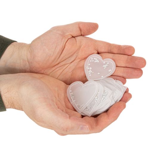 Artículo Corazón de confeti de 5 cm, 24 unidades