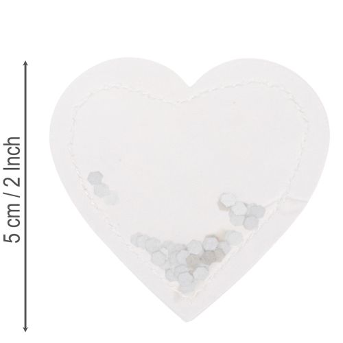 Artículo Corazón de confeti de 5 cm, 24 unidades