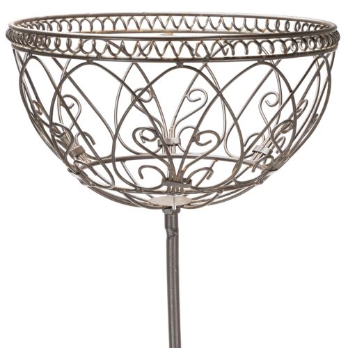 Cesta de jardín de metal, artículo decorativo de estilo vintage para un uso elegante en exteriores, 95 cm.