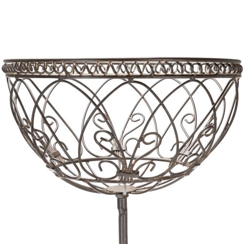 Artículo Cesta de jardín de metal, artículo decorativo de estilo vintage para un uso elegante en exteriores, 95 cm.
