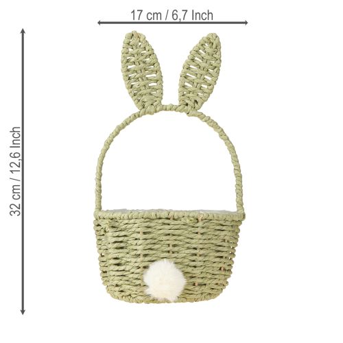 Artículo Bonita cesta para macetas con forma de conejito de Pascua para decoración festiva de interiores, 32 cm