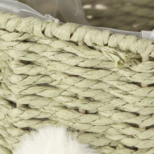 Artículo Bonita cesta para macetas con forma de conejito de Pascua para decoración festiva de interiores, 32 cm