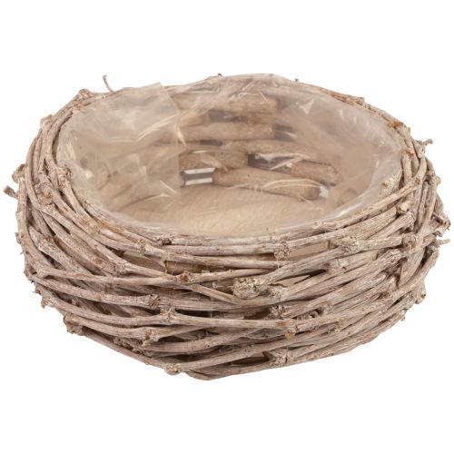 Floristik24 Cesta de mimbre cesta para plantas blanco lavado Ø25cm H11cm