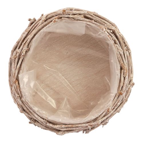 Floristik24 Cesta de mimbre cesta para plantas blanco lavado Ø25cm H11cm