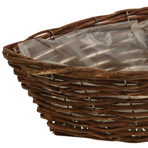 Floristik24 Cesta trenzada para plantas cesta para plantas L44cm H11cm