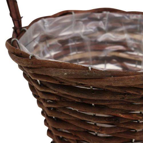 Artículo Cesta trenzada con asa Cesta para plantas cesta decorativa Ø24×H18cm