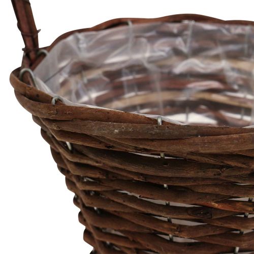 Cesta trenzada con asa Cesta para plantas cesta decorativa Ø20×H15cm
