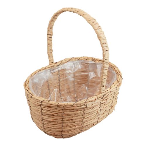 Artículo Cesta con asa cesta para plantas cesta regalo artificial 31×23×36cm