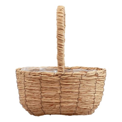 Artículo Cesta con asa cesta para plantas cesta regalo artificial 31×23×36cm