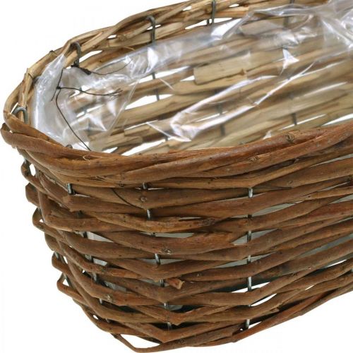 Floristik24 Cesta de flores, cesta para plantar, decoración floral natural L31cm H11.5cm
