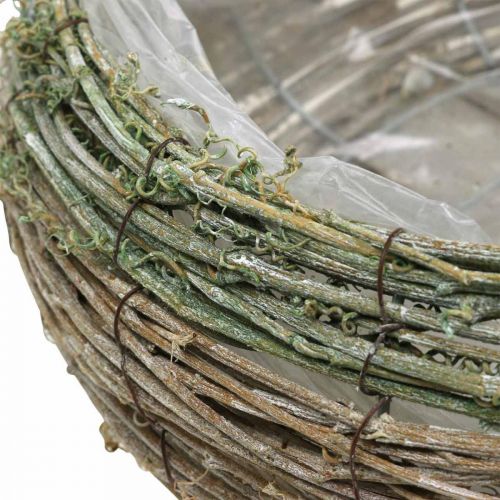 Floristik24 Cesta para plantas enredadera bicolor redonda, madera Ø18 / 25cm, juego de 2