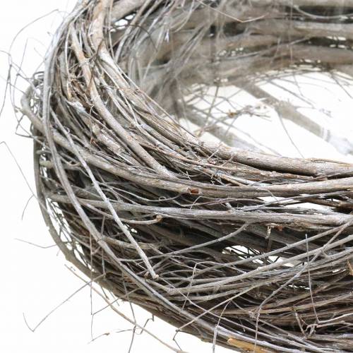 Floristik24 Cesta cesta cesta de Pascua marrón blanco lavado Ø26 / Ø15cm juego de 2
