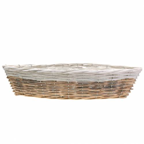 Floristik24 Barco cesta blanco, naturaleza 55cm x 17cm