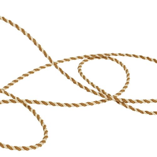 Floristik24 Cordón crema-caramelo 1mm 25m
