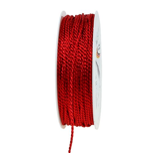 Floristik24 Cordón Rojo 2mm 50m