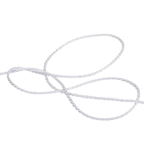 Floristik24 Cordón blanco 2mm 50m