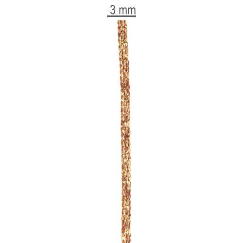 Cordón decorativo brillante en rollo para manualidades y decoración, 3 mm de grosor, 20 m de largo. | Floristik24.es