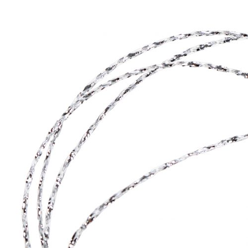 Floristik24 Cordón plata Ø1mm 100m