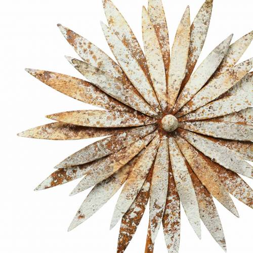 Floristik24 Tapón de jardín pátina aciano metal blanco Ø18cm H88cm