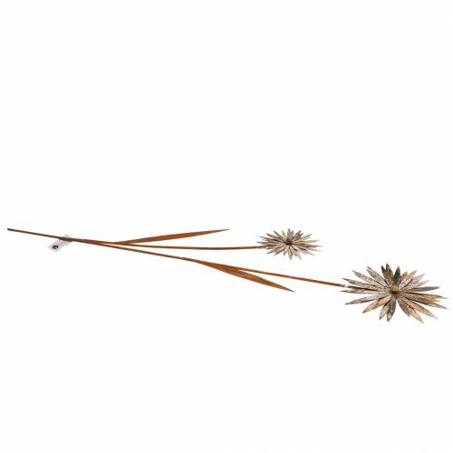 Floristik24 Tapón de jardín pátina aciano metal blanco Ø10 / 15cm H66cm