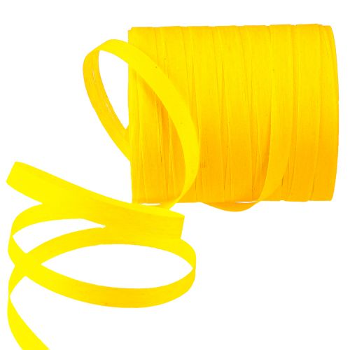 Artículo Cinta rizadora cinta de regalo algodón amarillo 10mm 100