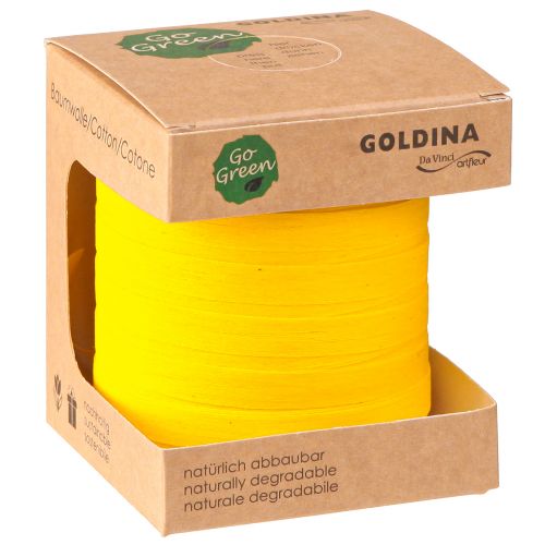 Artículo Cinta rizadora cinta de regalo algodón amarillo 10mm 100